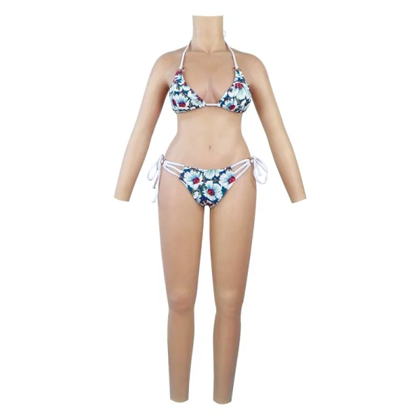 C Cup Silicone Bodysuit with Arms