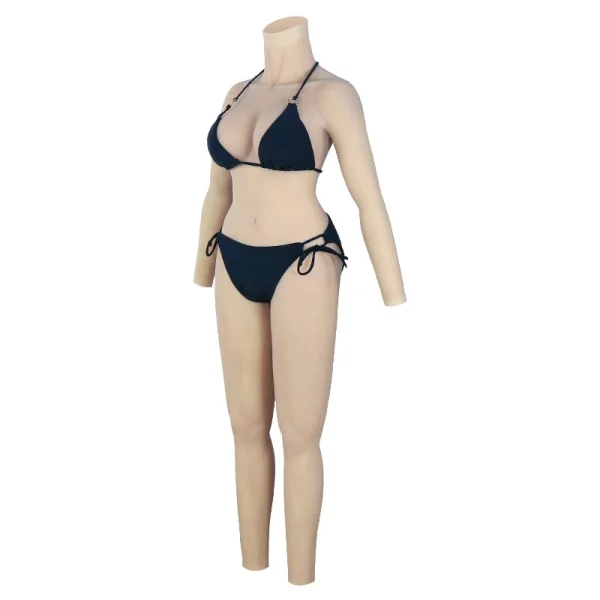 D Cup Silicone Bodysuit with Arms - Image 2