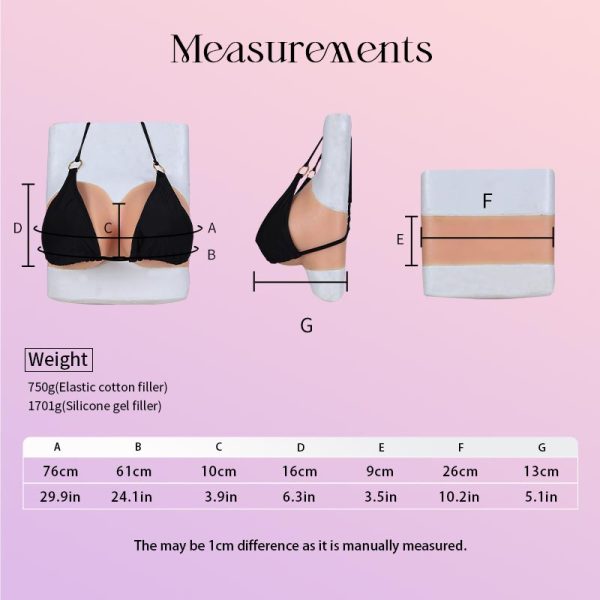 Strapless C Cup Silicone Breast Forms - Image 5