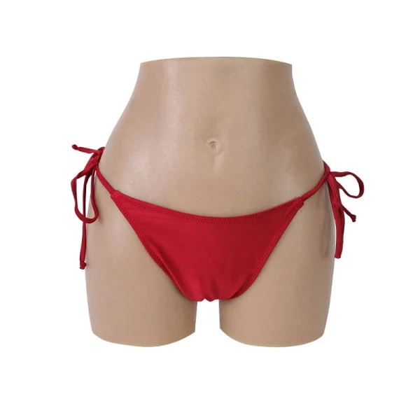 Red High-Elastic Tie-Up Bikini - Image 4