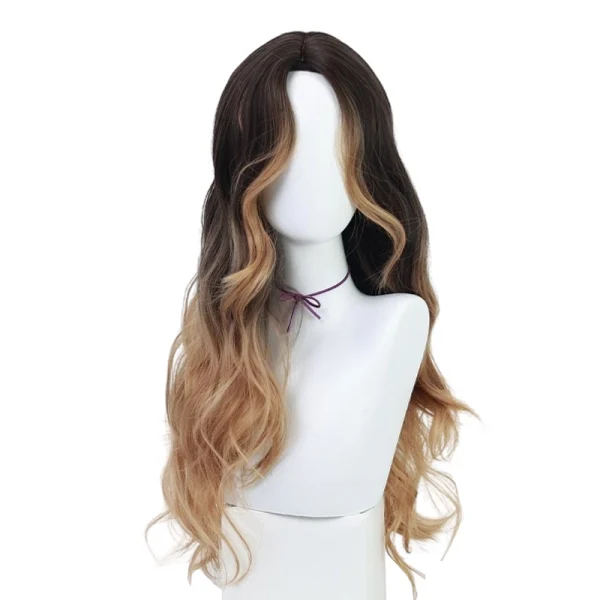 Ombre Brown Blonde Wavy Long Wig